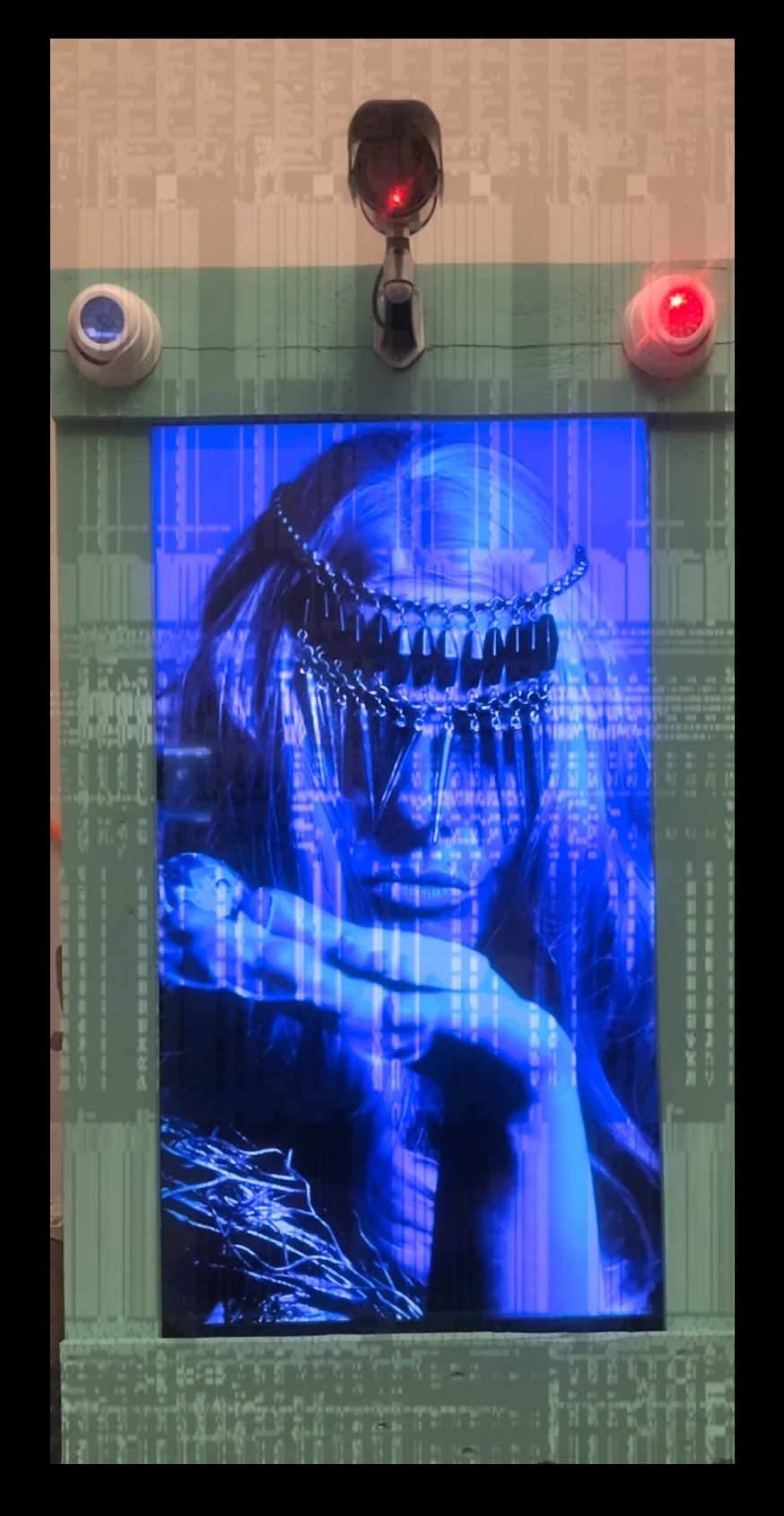 Gatekeeper video portrait with silver headpiece